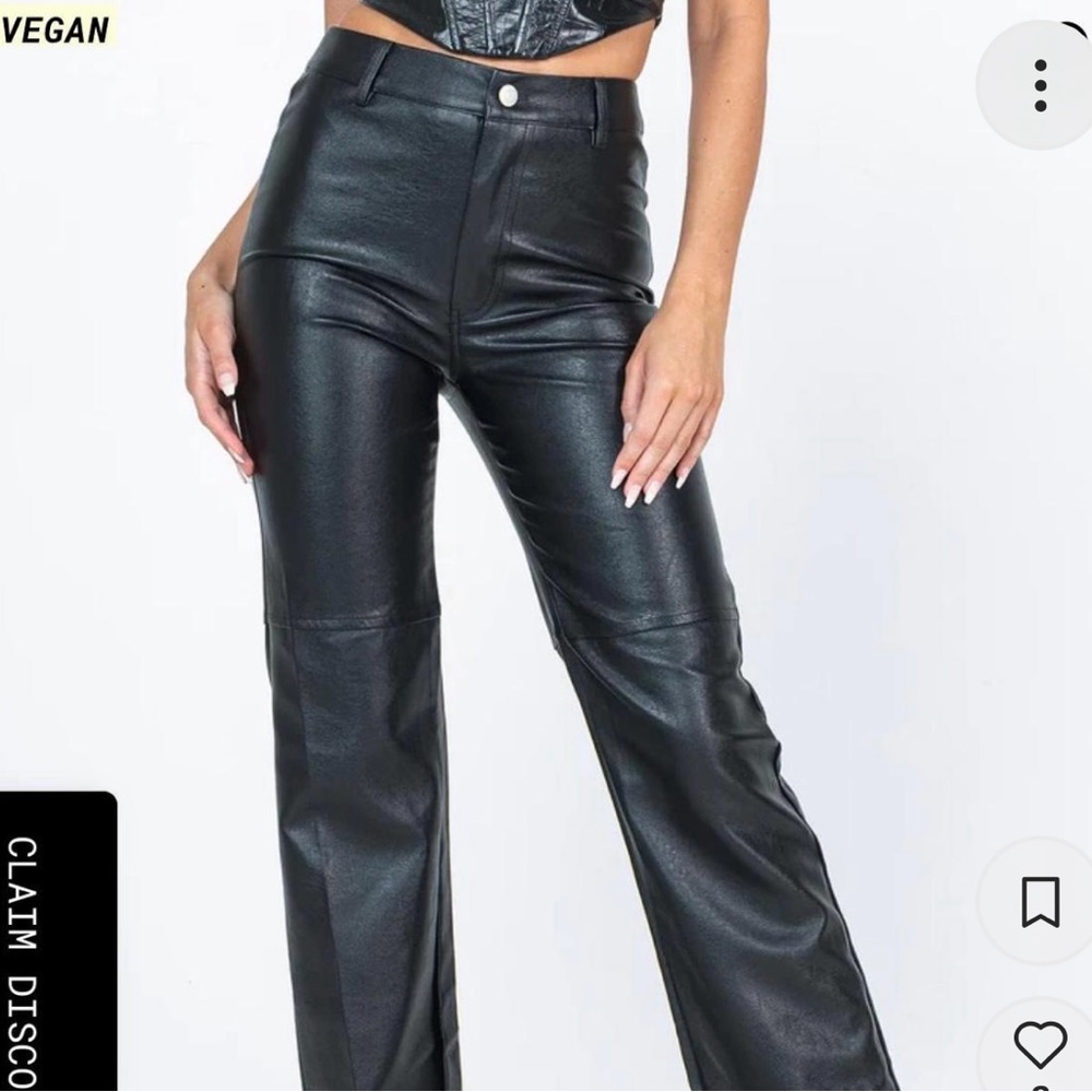 Vegan leather pants
